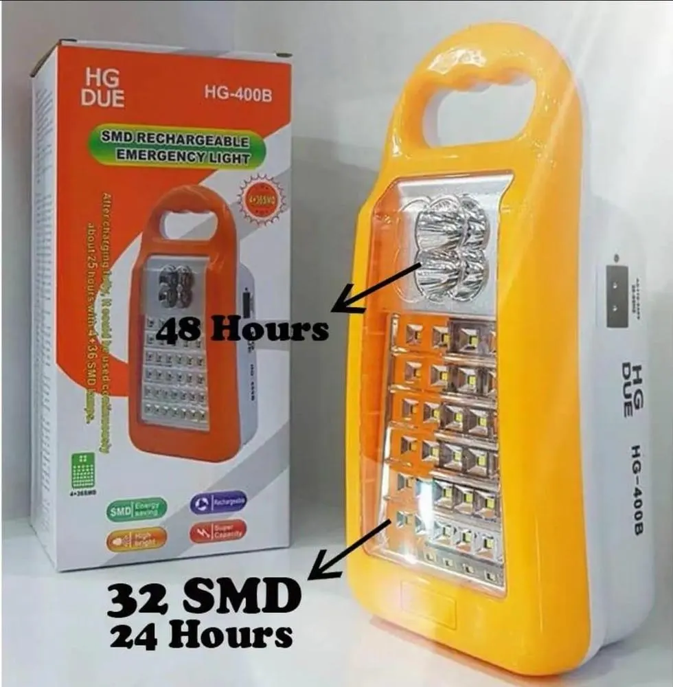 Rechargeable Emergency Light white Yellow 32SMD