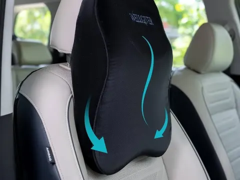 premium Neck pillow for car seat - Black Memory Foam support