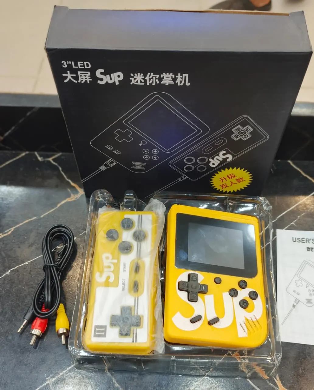 *Sup Game Console 3" LED - Retro Handheld Game Box With Extra Controller - 400 Games Built-in - Dual Player & TV Connect