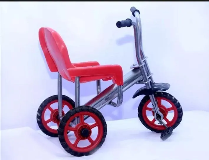 Red plestic kids Tricycle with Red wheels