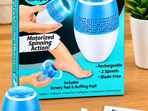 Rechargeable Electric Foot Callus Remover – 2-Speed Pedicure Machine