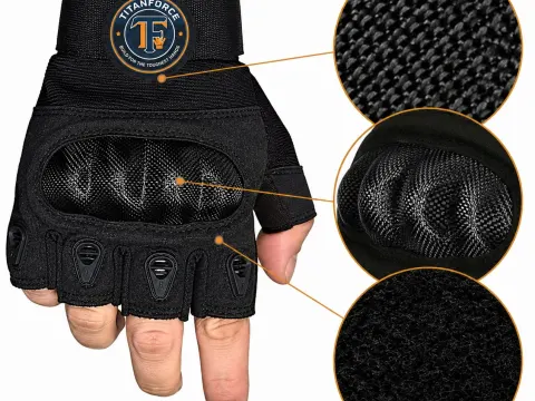 Half finger weightlifting, cycling and motorbike gloves